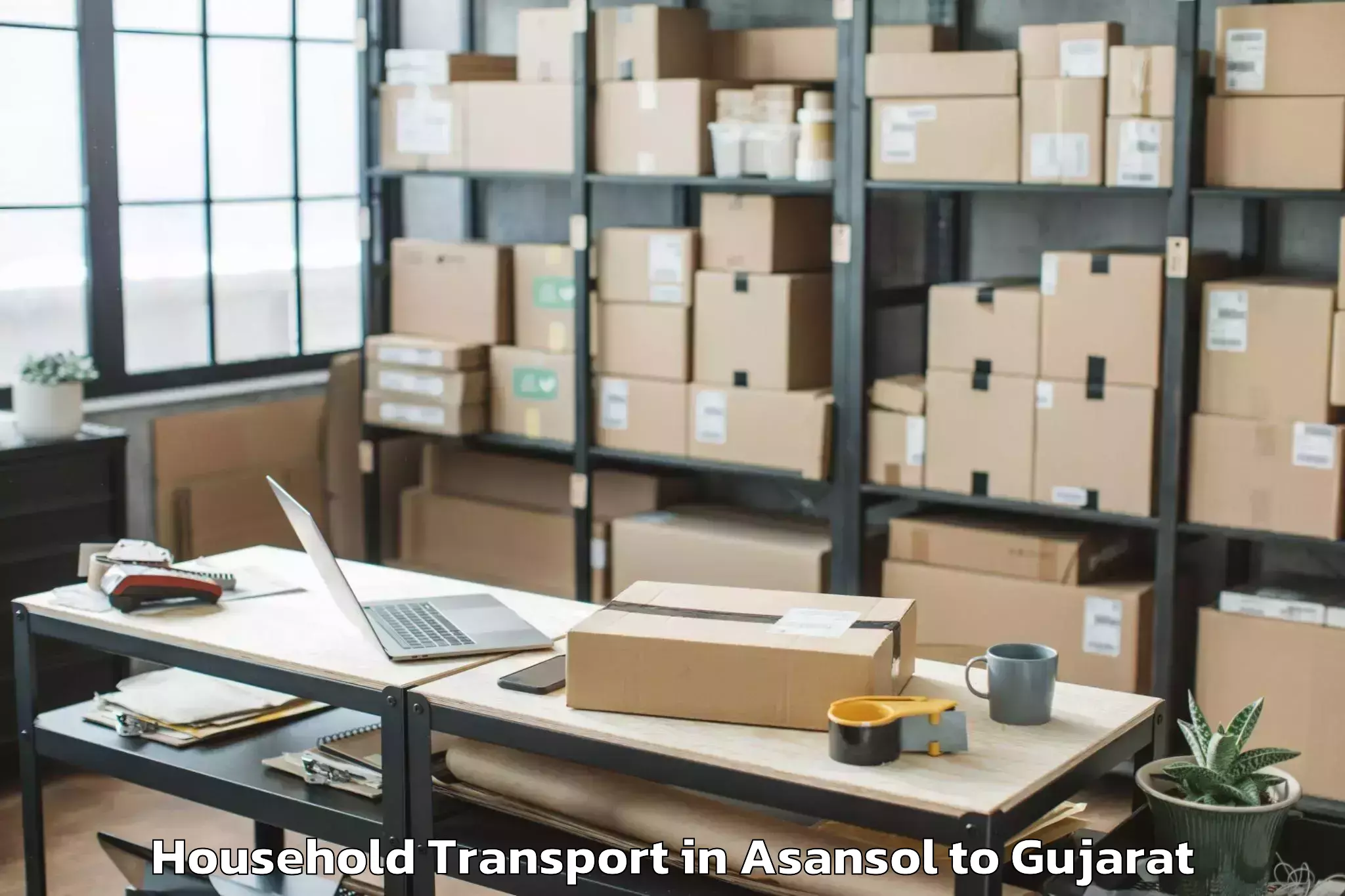 Hassle-Free Asansol to Saurashtra University Rajkot Household Transport